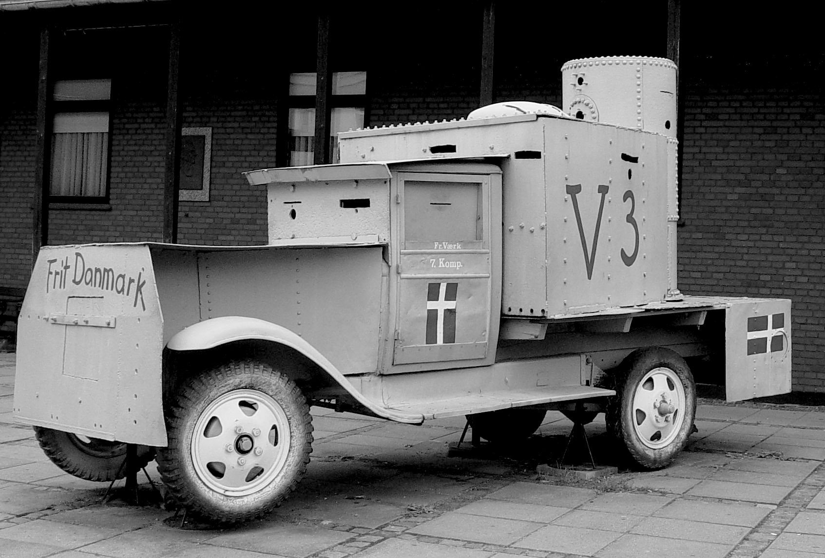 Vehicle built by railway shop workers for the Danish resistance movement